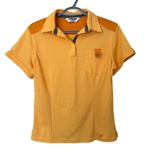 Pearl Izumi Cycling Polo Shirt Women's Medium Orange Performance Bike Top